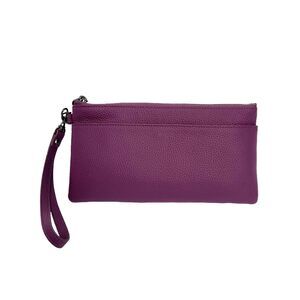 6514 Leather Wristlet Clutch RFID Blocking Handbag Cell Phone Purse